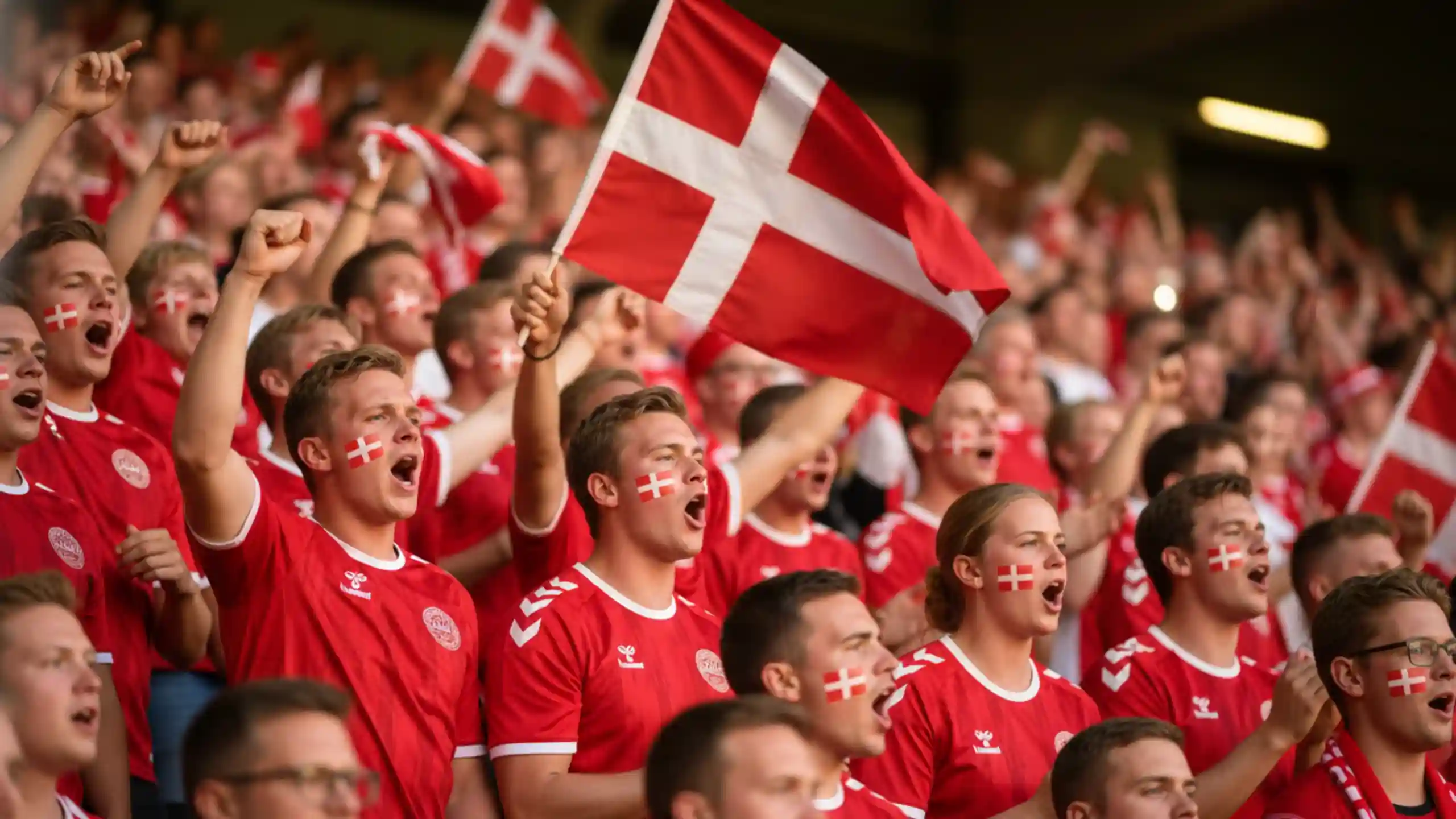 Danske fans støtter kvindelandsholdet på hjemmebane